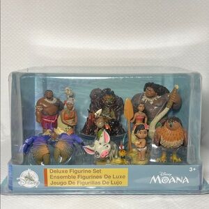 Disney Moana Adventure Figurine Set - Brown, Blue, Yellow